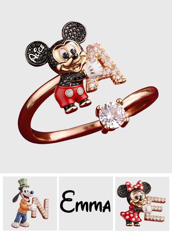 Personalized Adjustable Ring with Fantasy Character Love Letter Gift Adjustable Shaped Ring GradoCreations