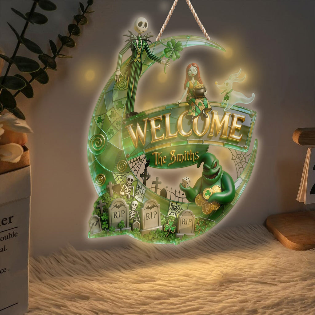 Personalized St. Patrick's Day LED Light Acrylic Sign Gift LED Light Acrylic Sign GradoCreations