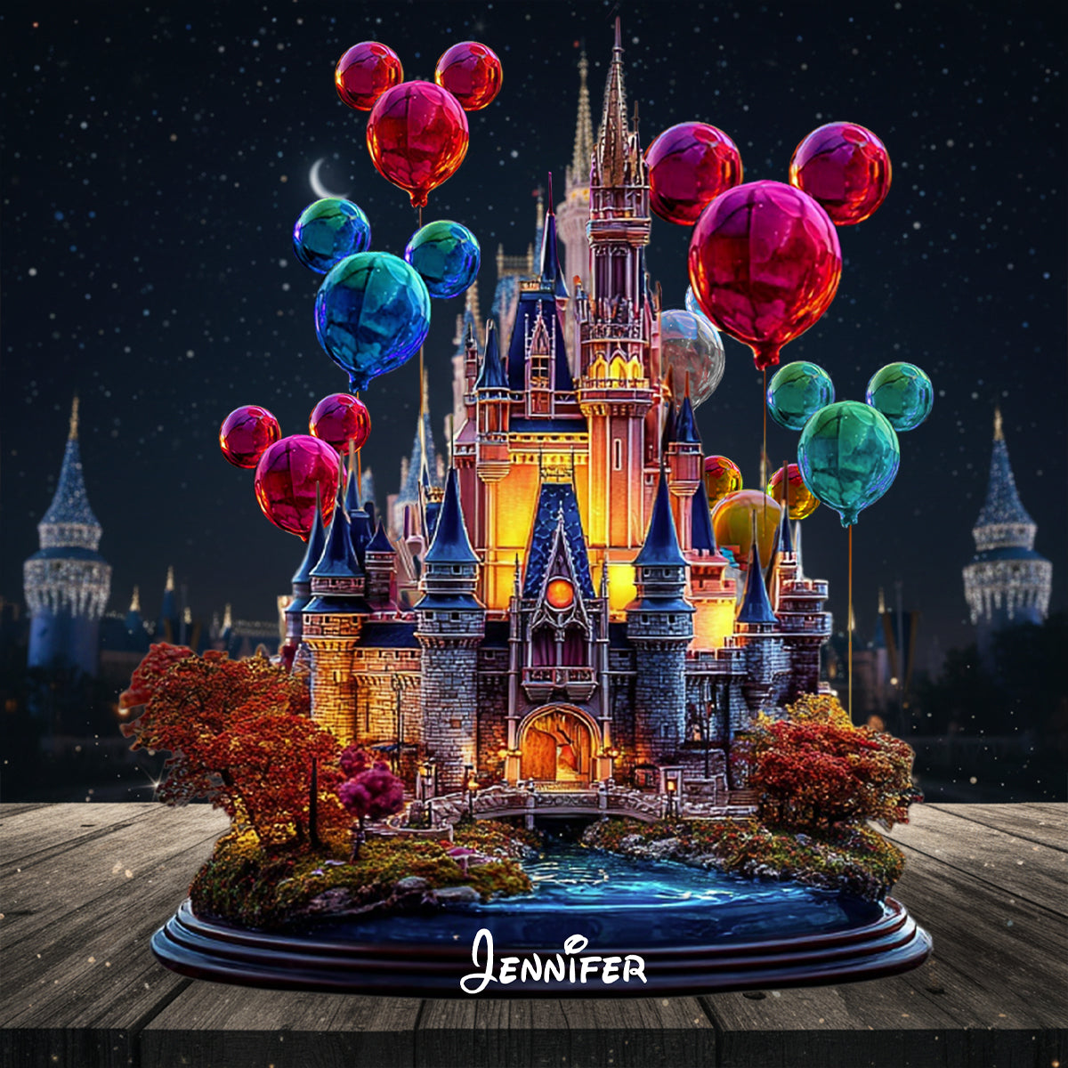 Personalized Magical Castle Acrylic Plaque Custom Gift Custom Shaped Acrylic Plaque GradoCreations