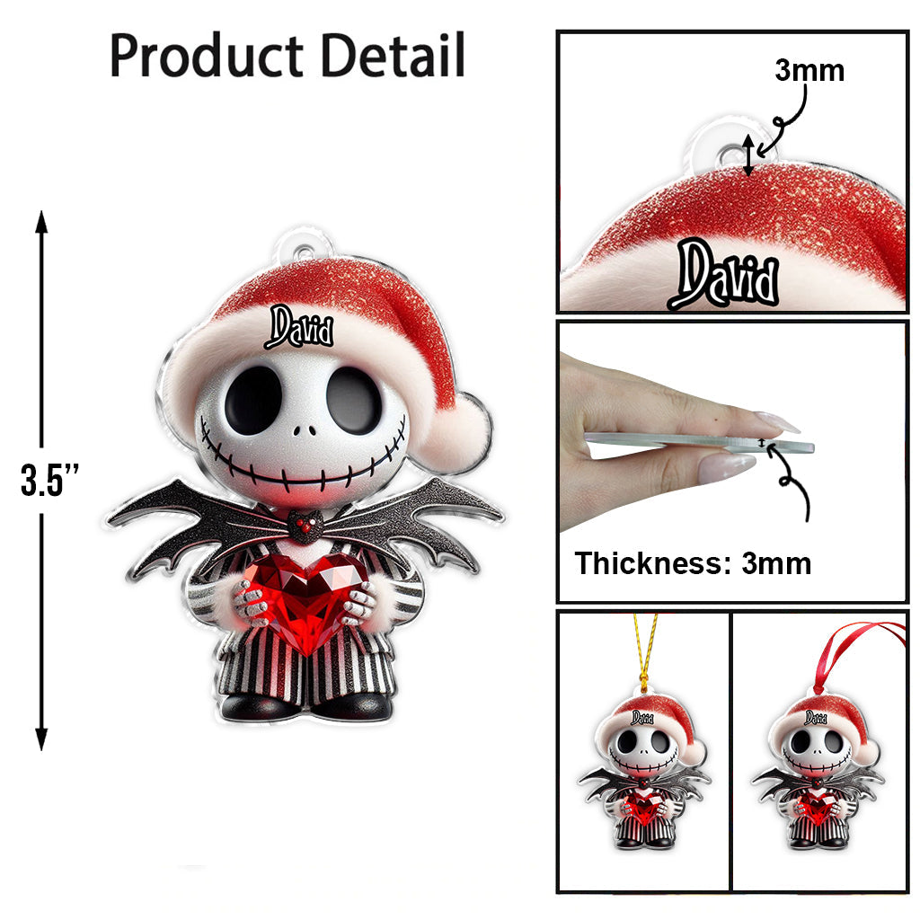 Personalized Nightmare Before Christmas Ornament Custom Name Gift for Holiday Ornament GradoCreations