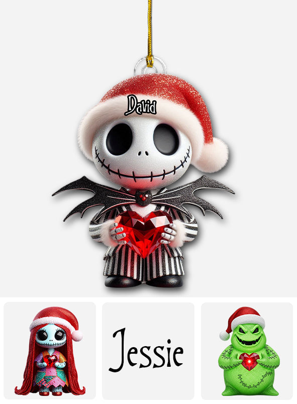 Personalized Nightmare Before Christmas Ornament Custom Name Gift for Holiday Ornament GradoCreations
