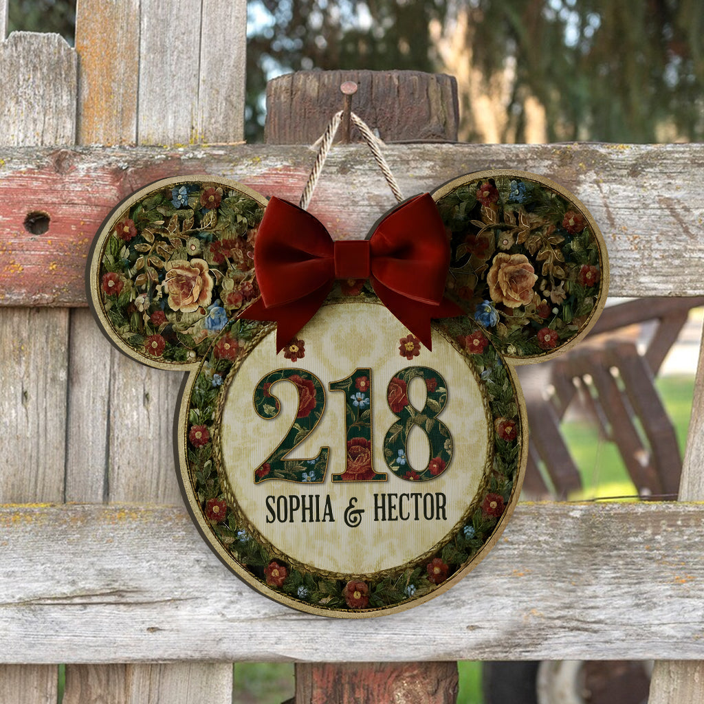 Personalized Disney Mickey Mouse Welcome Sign Custom Name Wood Decor Wood Sign GradoCreations