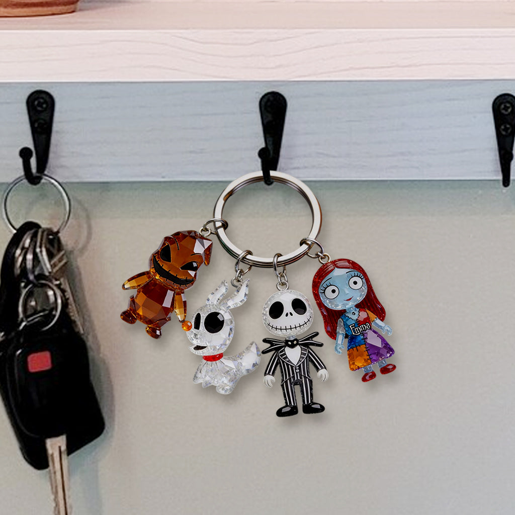 Personalized Halloween Keychain with Charms for Spooky Vibes Premium Keychain With Charms GradoCreations