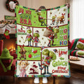 Personalized Grinch Movie Blanket Custom Name Gift for Christmas Blanket GradoCreations