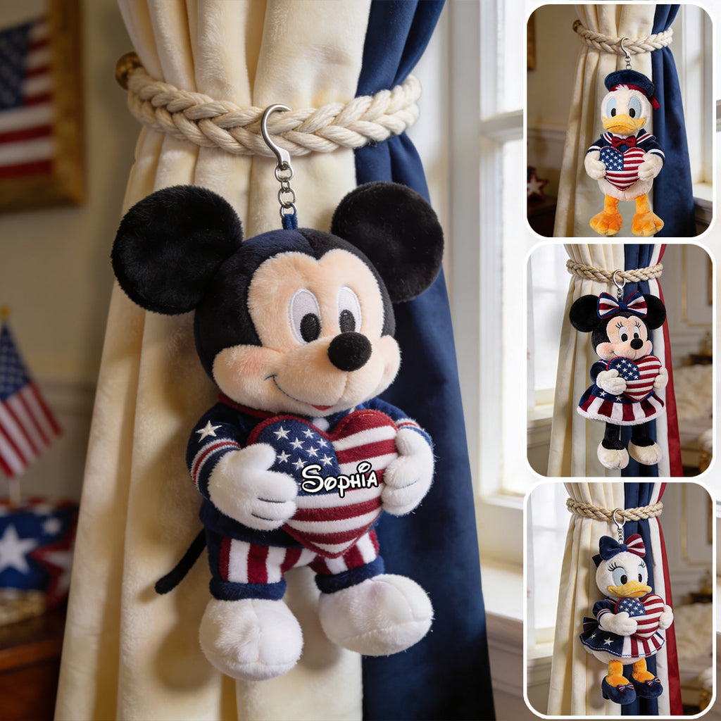 Personalized Plush Keychain Cute Mouse Ears Custom Gift Plush Keychain GradoCreations