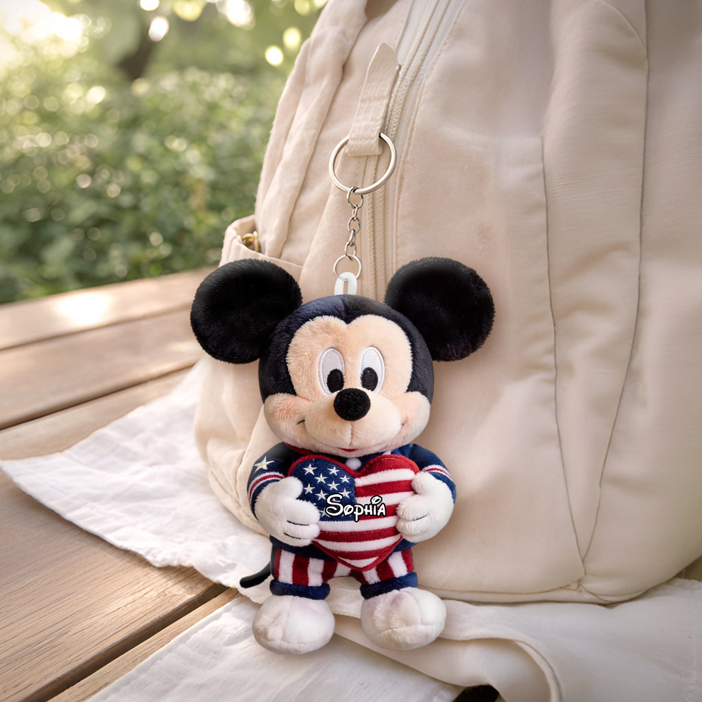 Personalized Plush Keychain Cute Mouse Ears Custom Gift Plush Keychain GradoCreations