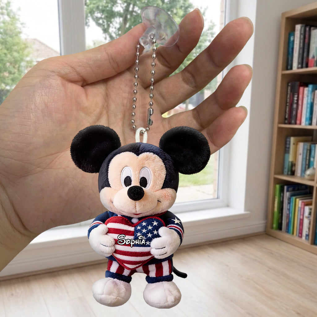 Personalized Plush Keychain Cute Mouse Ears Custom Gift Plush Keychain GradoCreations