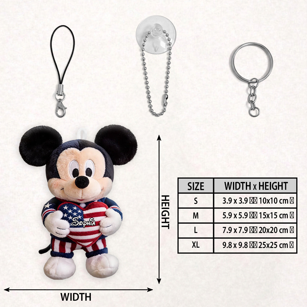 Personalized Plush Keychain Cute Mouse Ears Custom Gift Plush Keychain GradoCreations