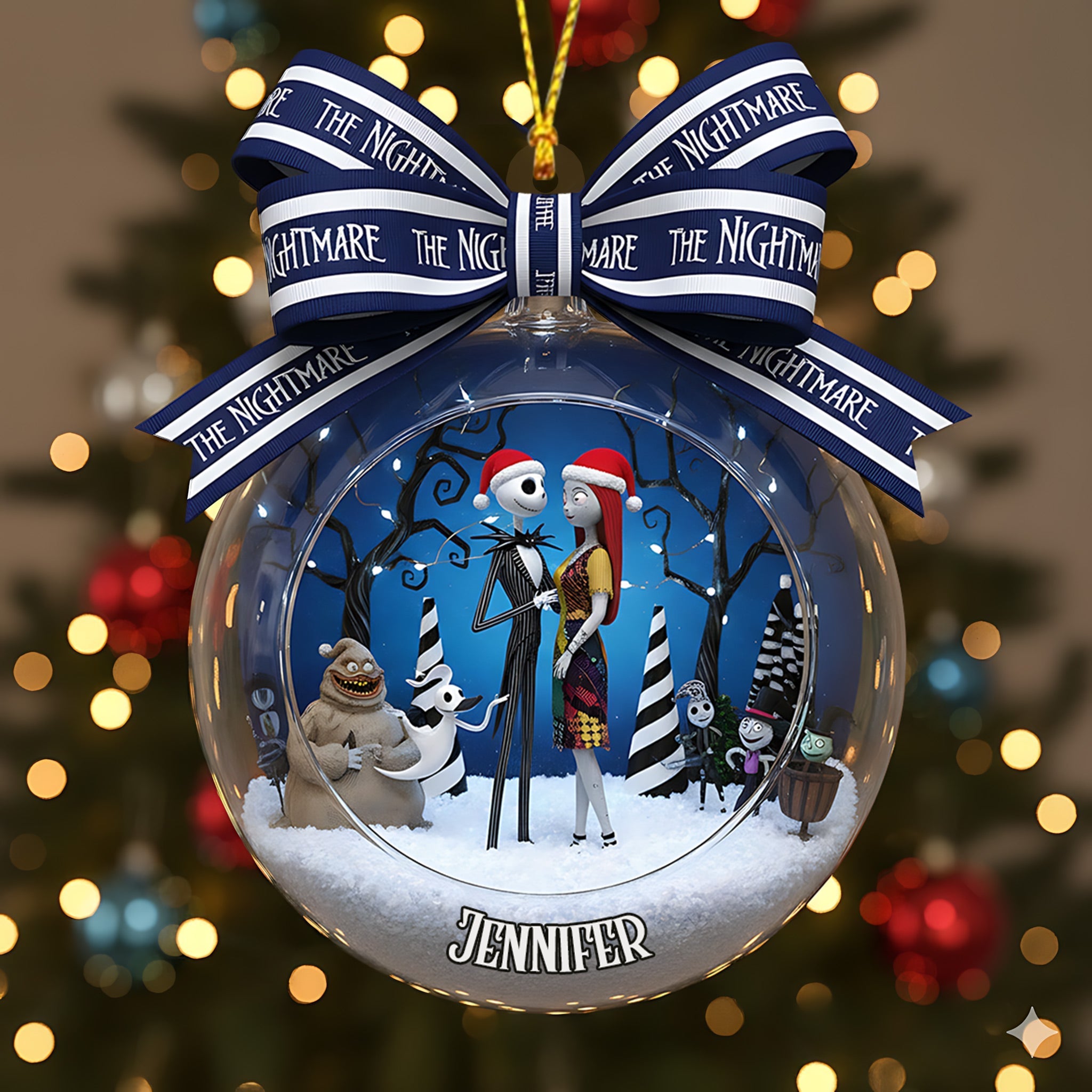 Personalized Nightmare Before Christmas Ornament Gift for Kids Ornament GradoCreations