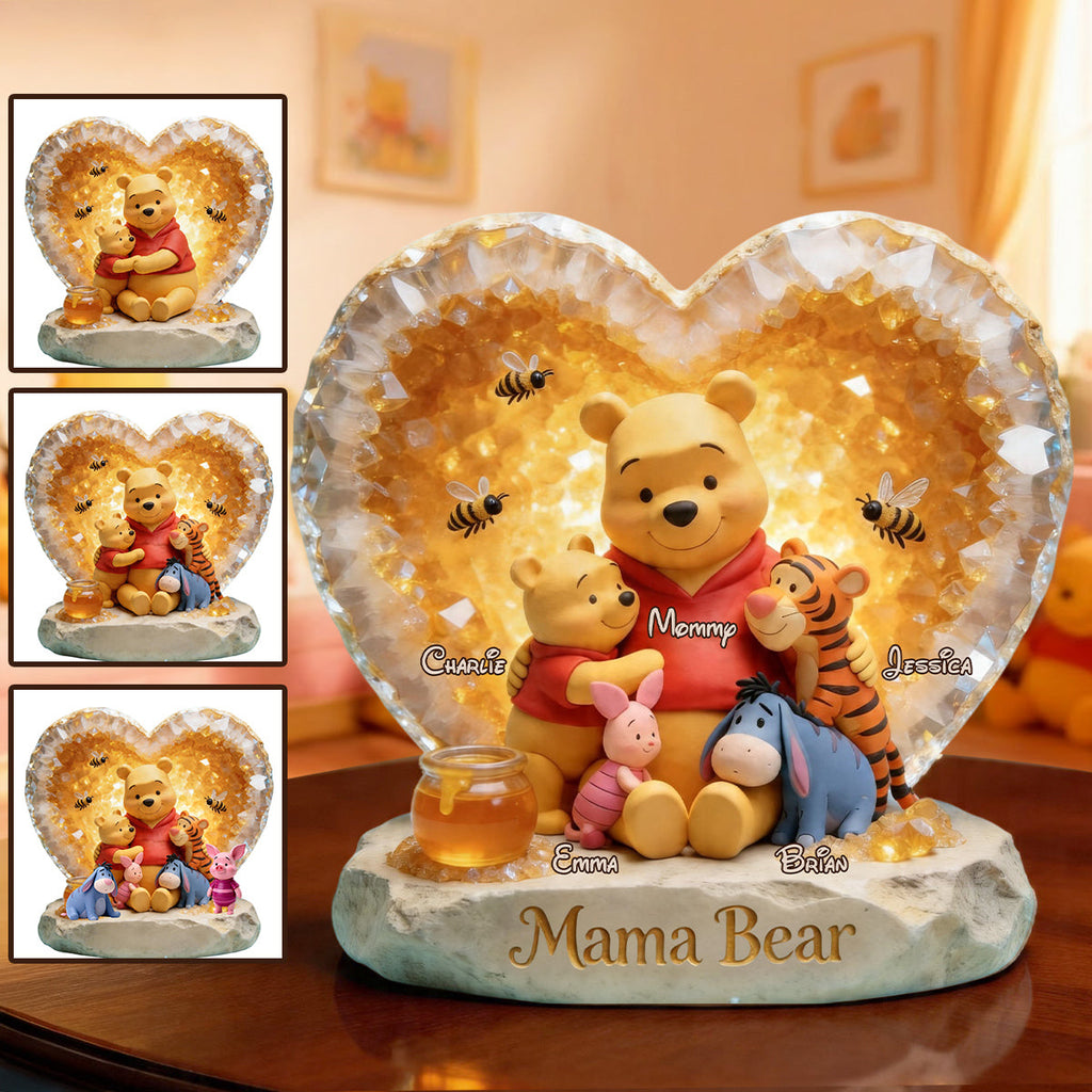 Personalized Mama Bear Acrylic Plaque Custom Gift for Mom Custom Shaped Acrylic Plaque GradoCreations