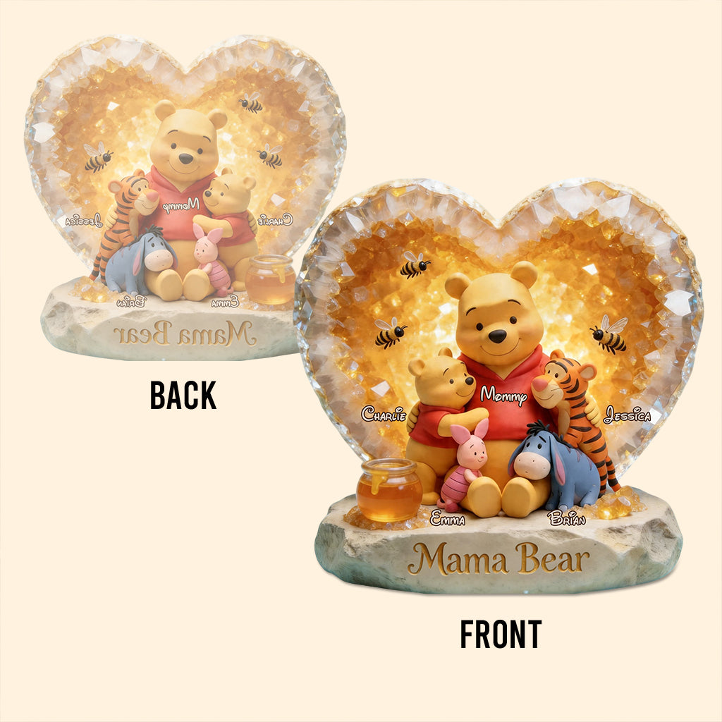 Personalized Mama Bear Acrylic Plaque Custom Gift for Mom Custom Shaped Acrylic Plaque GradoCreations