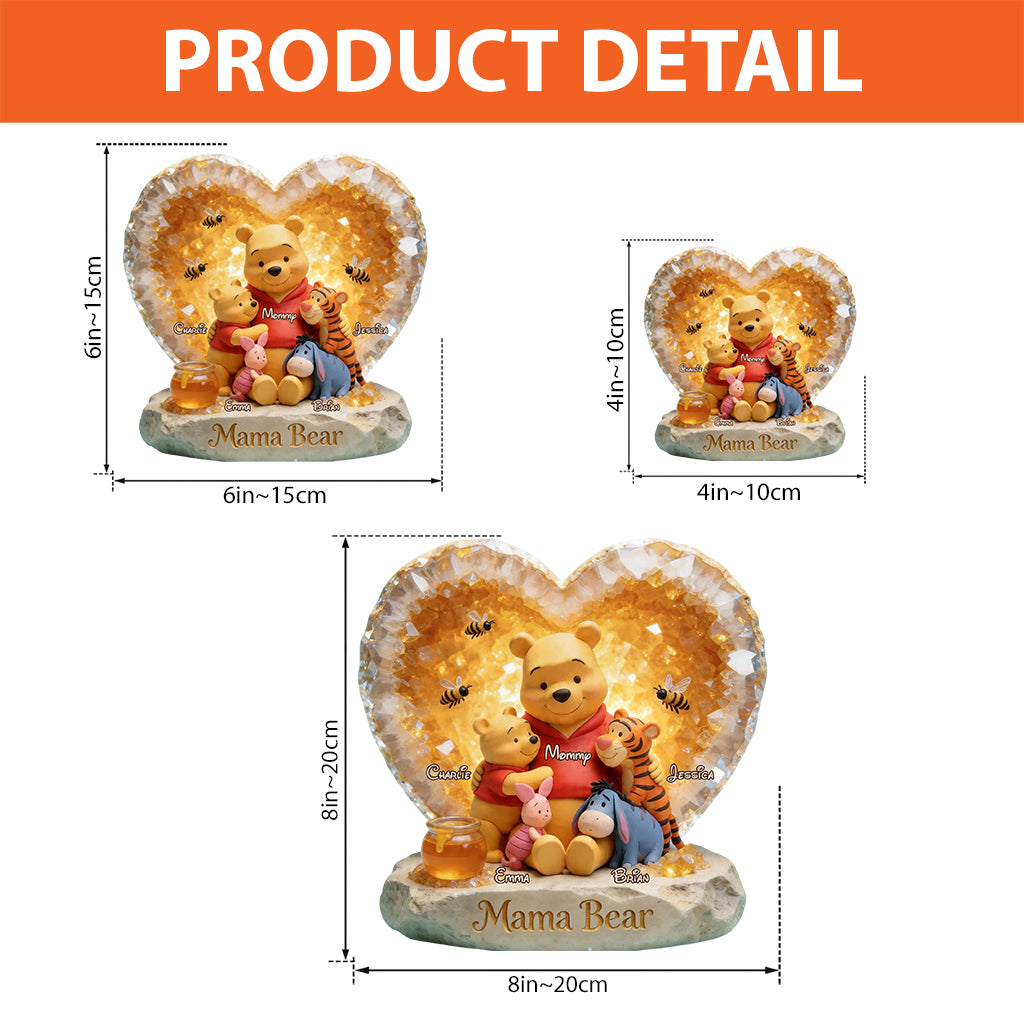 Personalized Mama Bear Acrylic Plaque Custom Gift for Mom Custom Shaped Acrylic Plaque GradoCreations