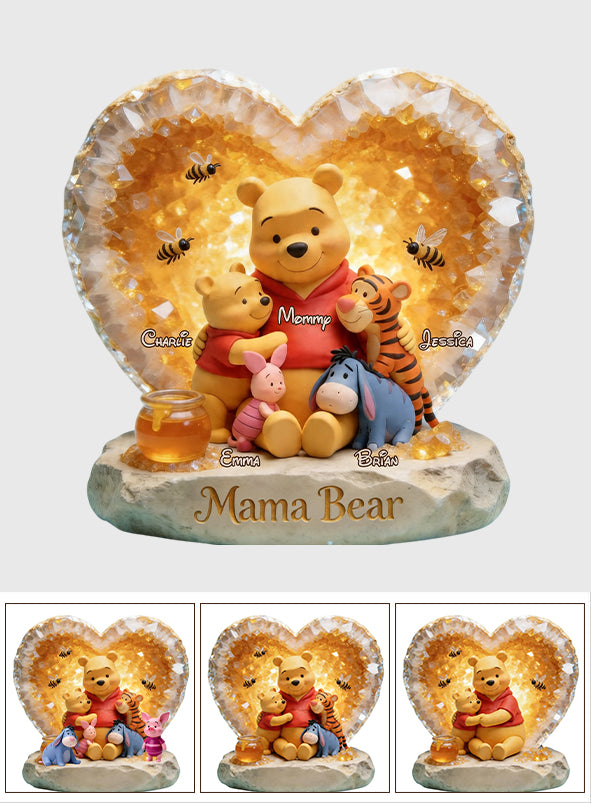 Personalized Mama Bear Acrylic Plaque Custom Gift for Mom Custom Shaped Acrylic Plaque GradoCreations