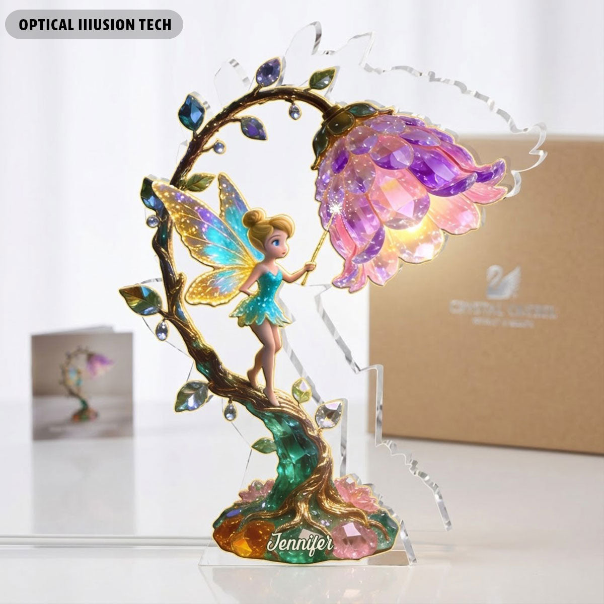 Personalized Acrylic LED Night Light Unique Dream Trip Gift Acrylic LED Night Light GradoCreations
