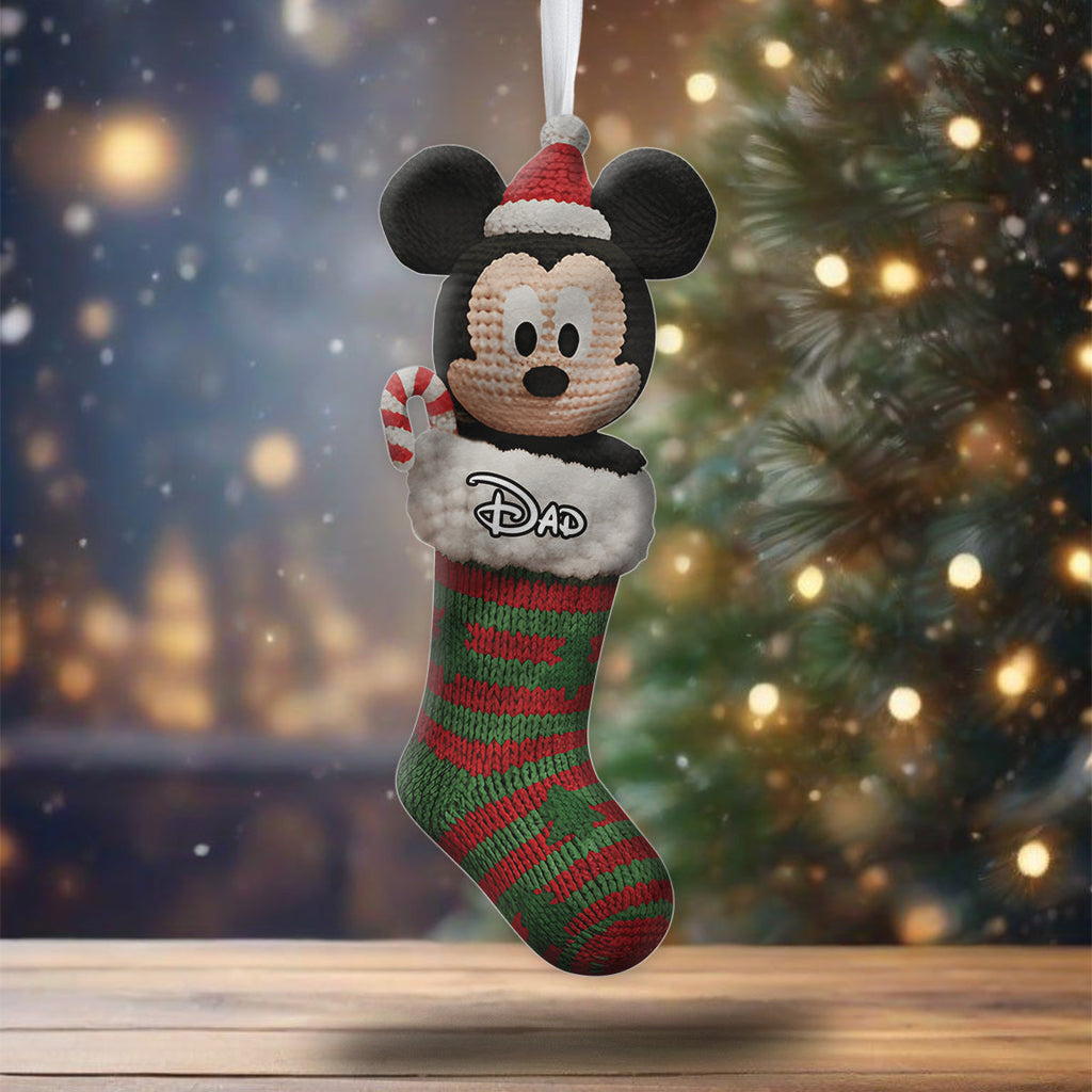 Personalized Mouse Shaped Christmas Stocking Custom Name Gift Shaped Christmas Stocking GradoCreations