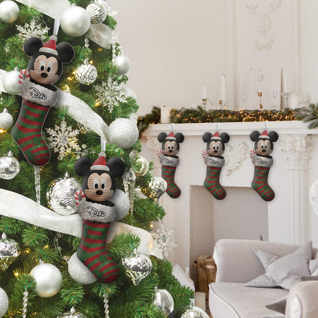 Personalized Mouse Shaped Christmas Stocking Custom Name Gift Shaped Christmas Stocking GradoCreations
