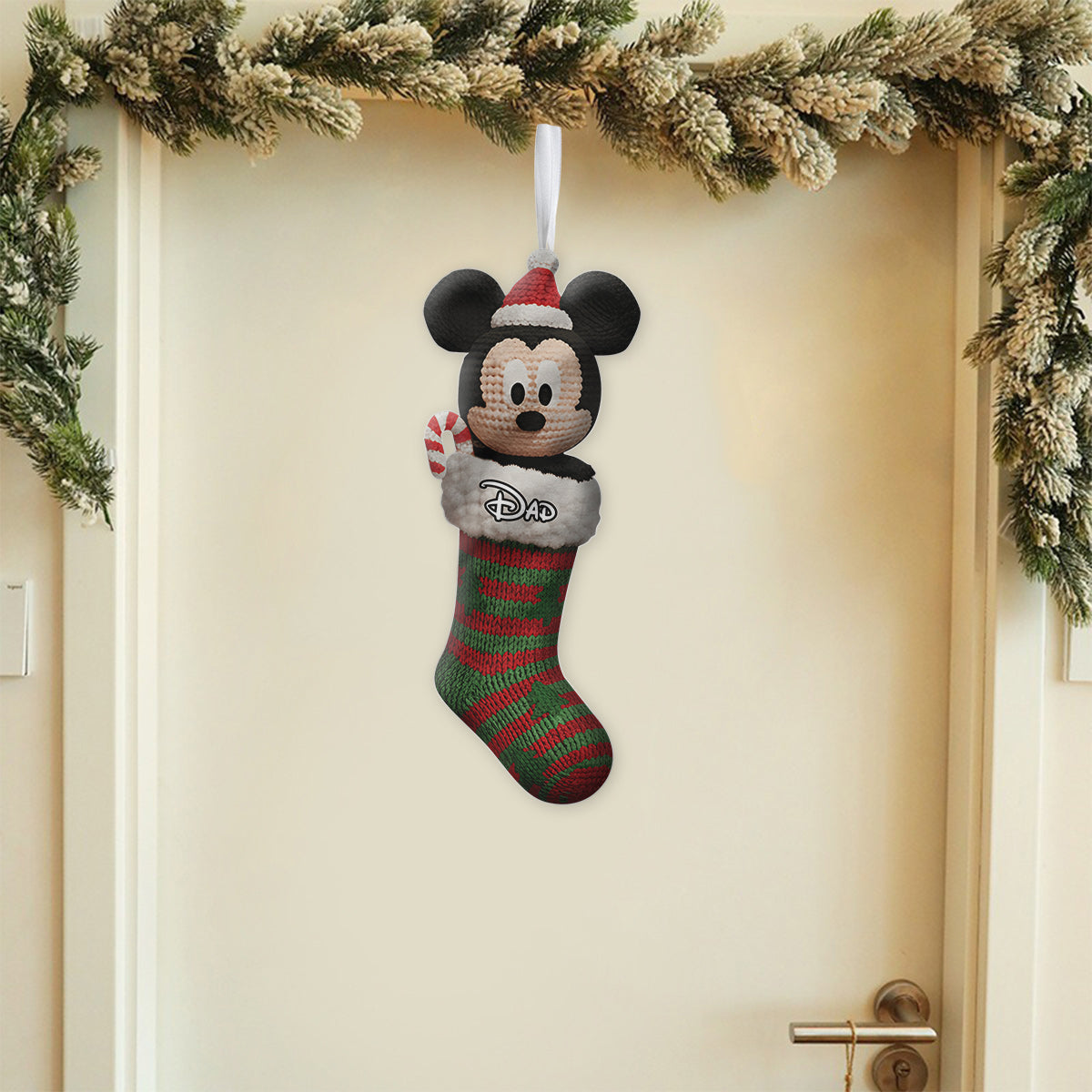 Personalized Mouse Shaped Christmas Stocking Custom Name Gift Shaped Christmas Stocking GradoCreations