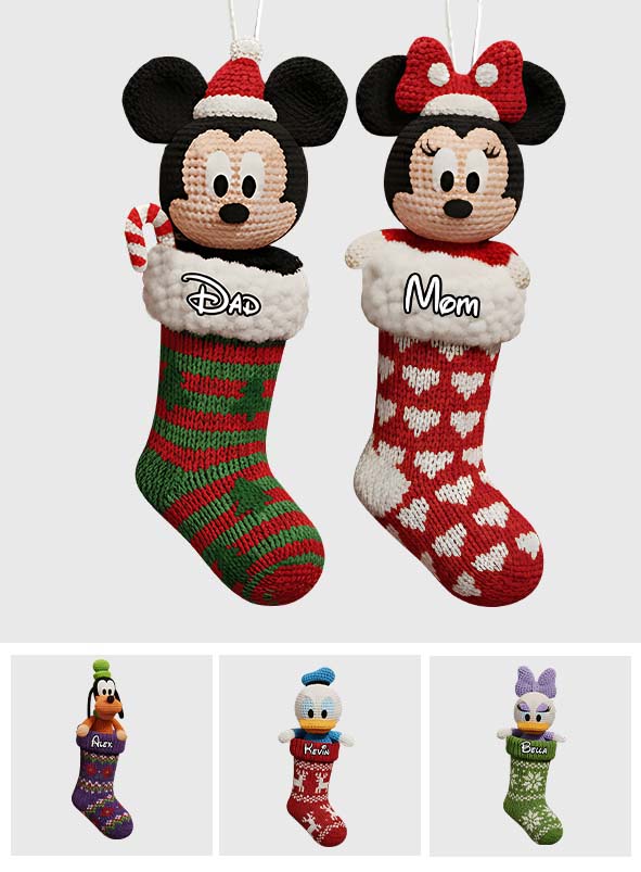 Personalized Mouse Shaped Christmas Stocking Custom Name Gift Shaped Christmas Stocking GradoCreations