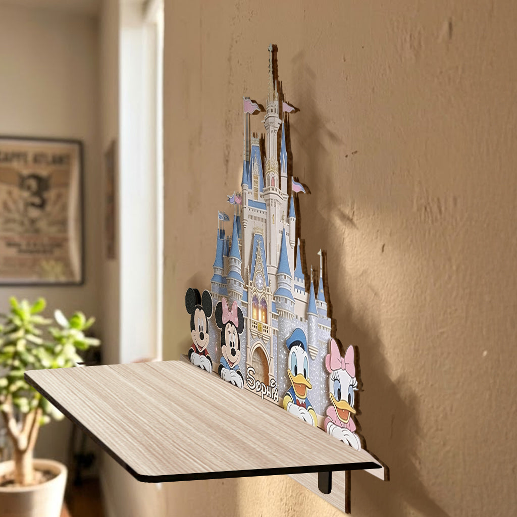 Personalized Wooden Floating Shelf Custom Dream Trip Gift Wooden Floating Shelf GradoCreations