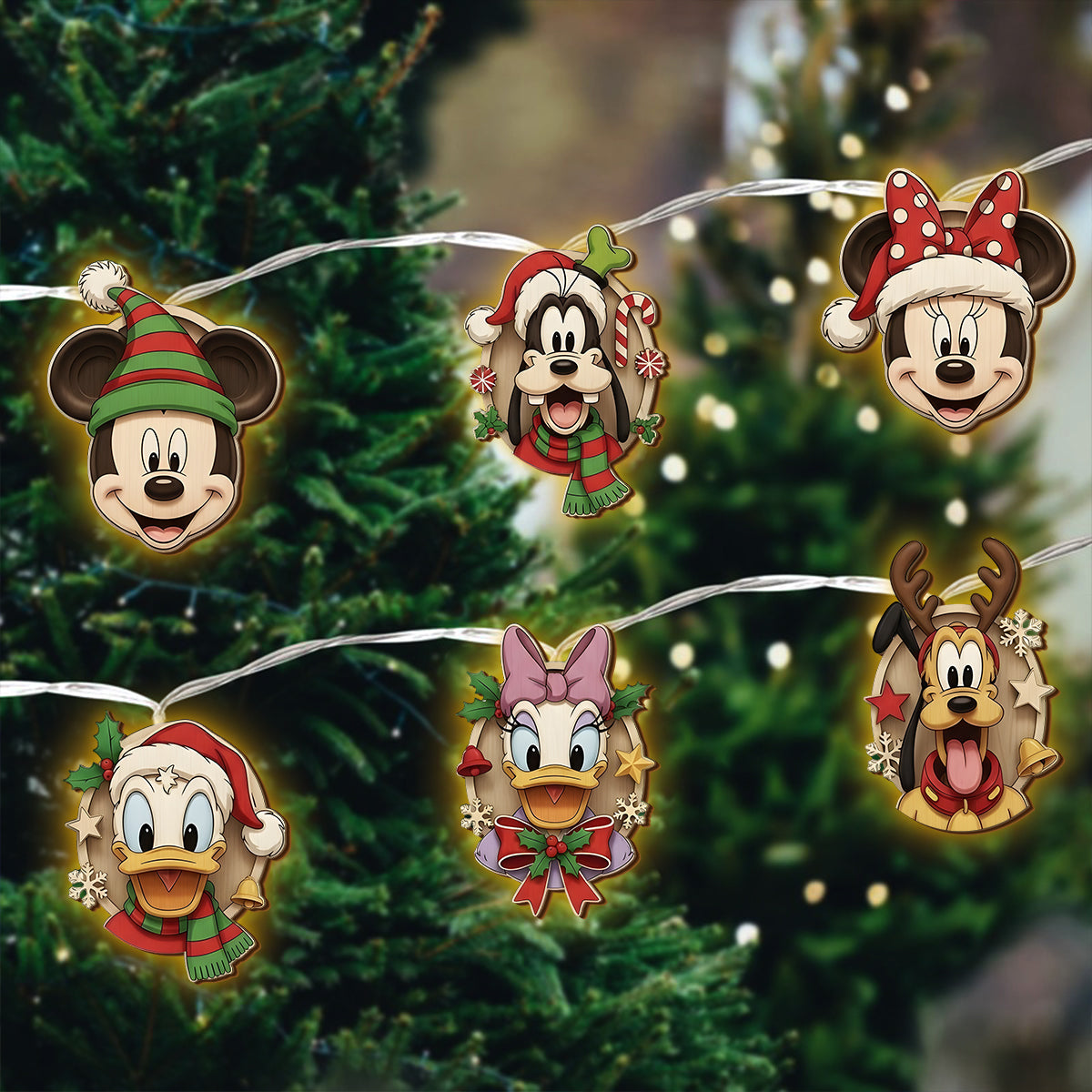 Personalized Christmas String Lights with Custom Designs for Holiday Decor String Lights GradoCreations