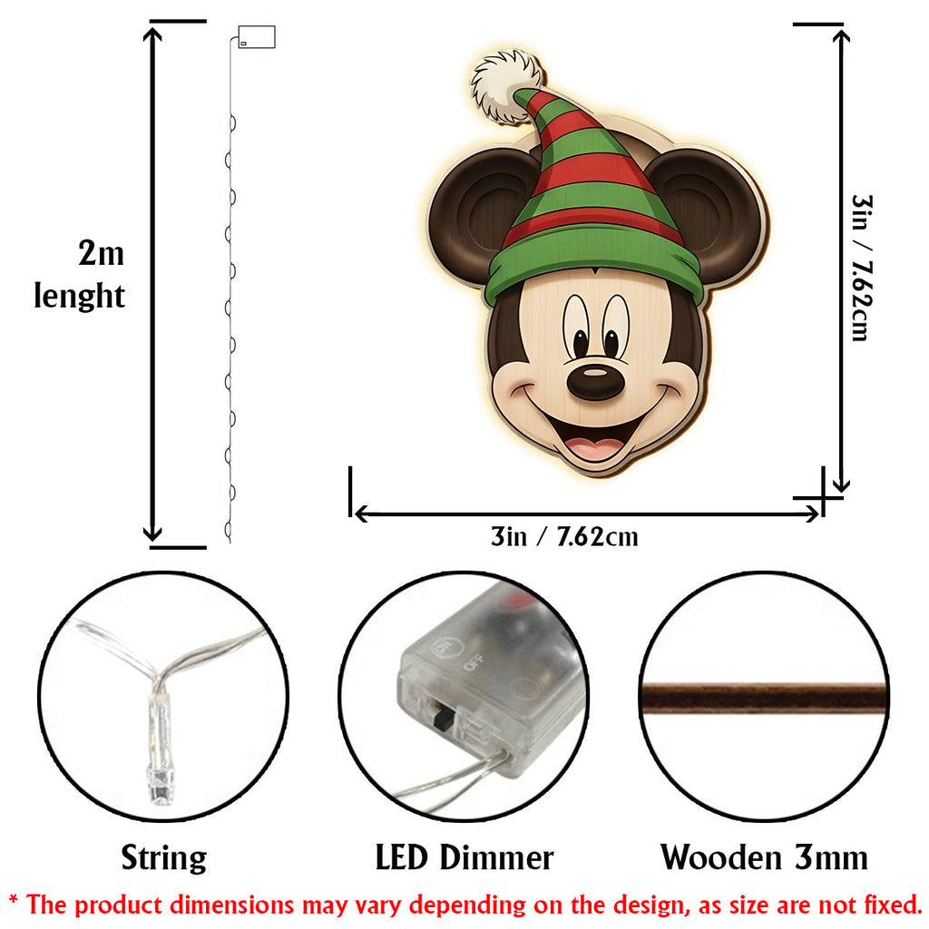 Personalized Christmas String Lights with Custom Designs for Holiday Decor String Lights GradoCreations