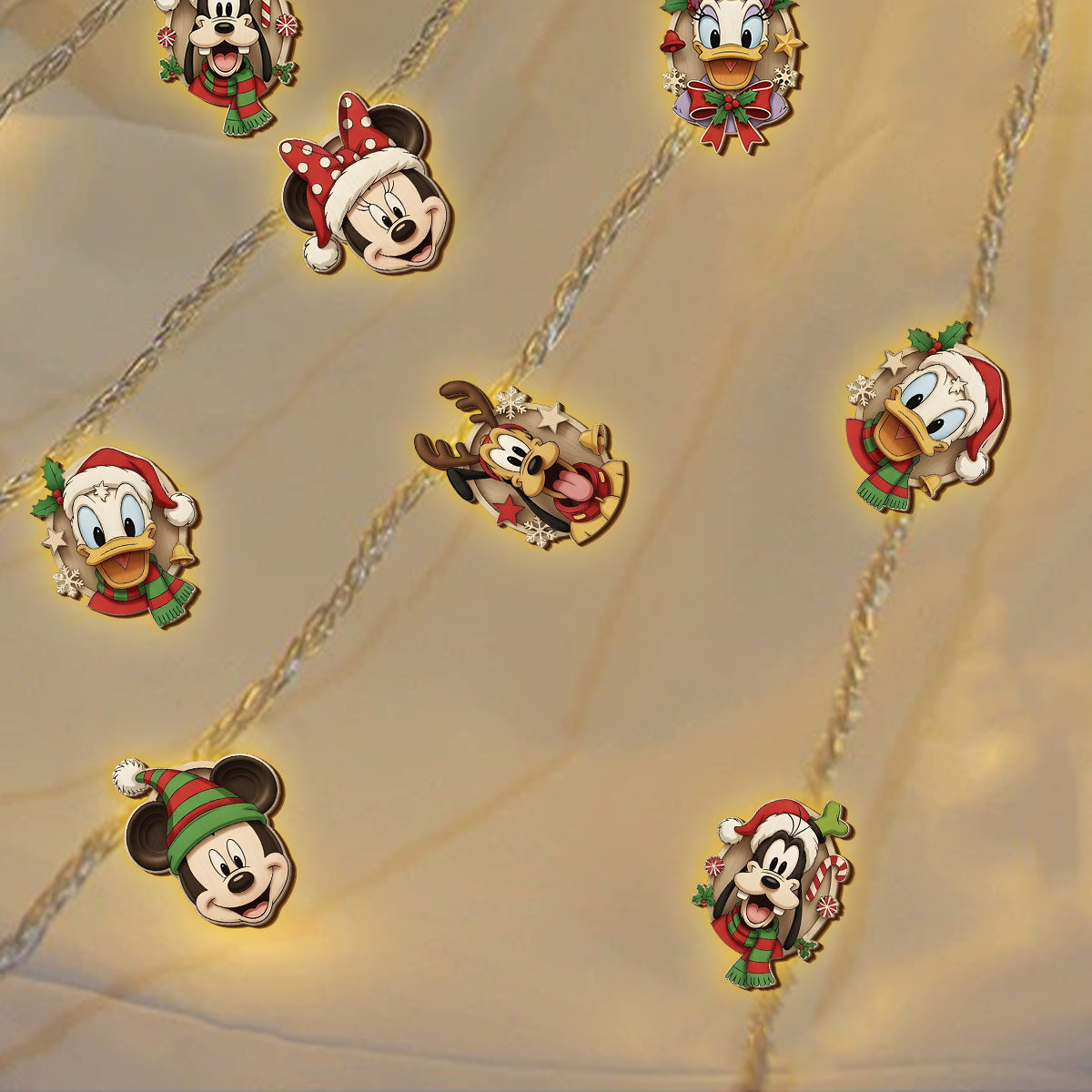 Personalized Christmas String Lights with Custom Designs for Holiday Decor String Lights GradoCreations