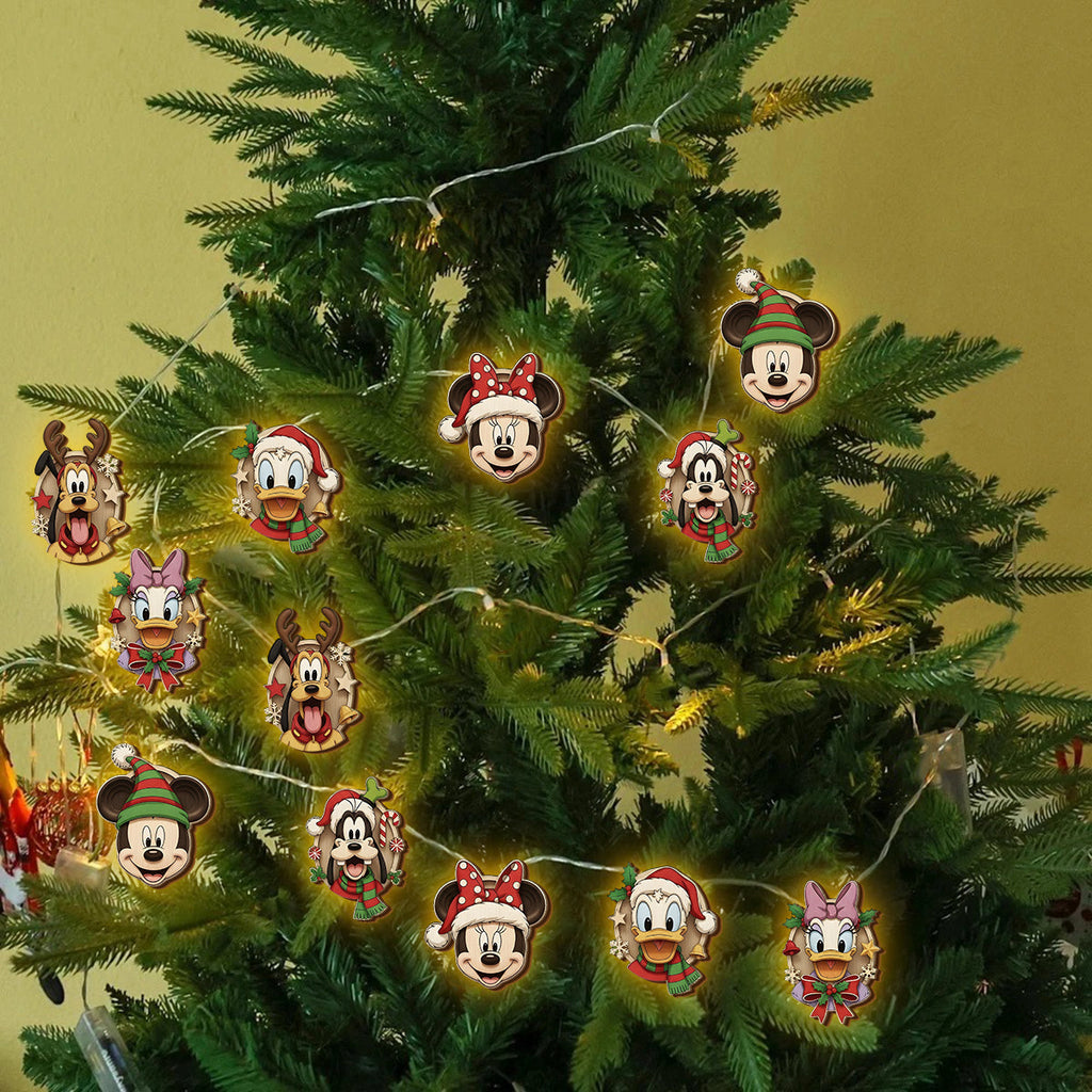 Personalized Christmas String Lights with Custom Designs for Holiday Decor String Lights GradoCreations