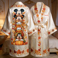 Personalized Fall Satin Robe Custom Name Gift for Women Satin Robe GradoCreations