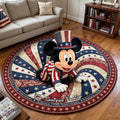 Personalized America 250th Anniversary Mouse Non-Slip Rug for Family Non-Slip Tufted Rug GradoCreations