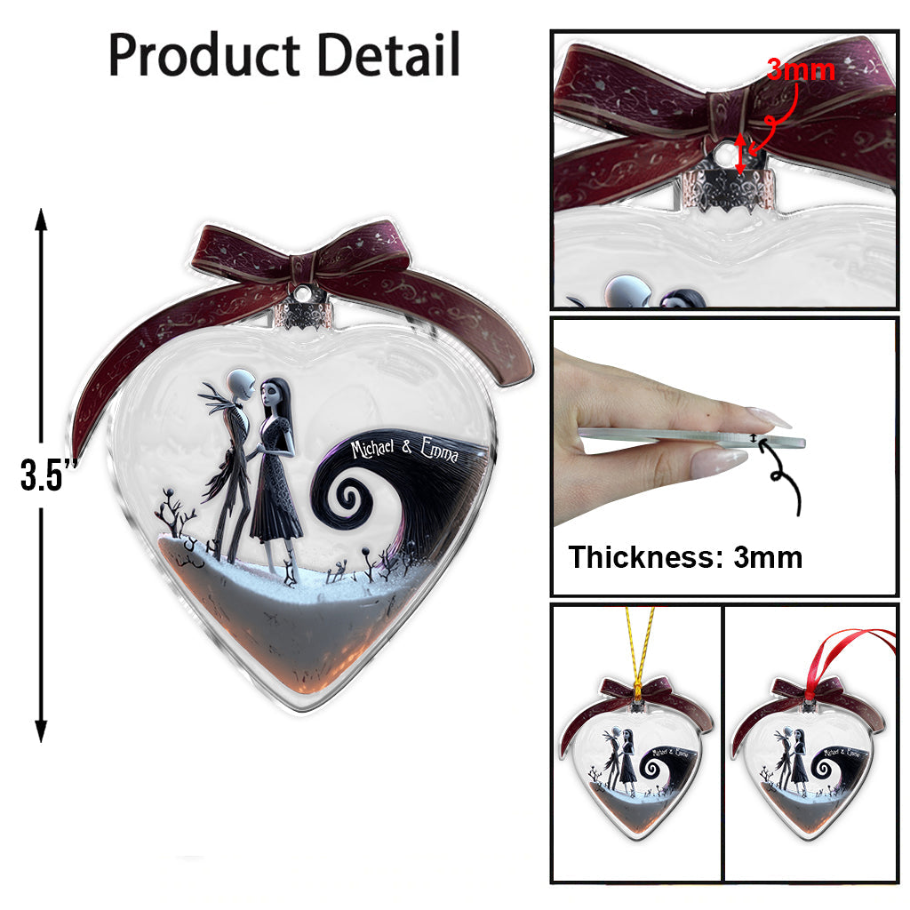 Personalized Nightmare Ornament Custom Name Heart Design Ornament GradoCreations