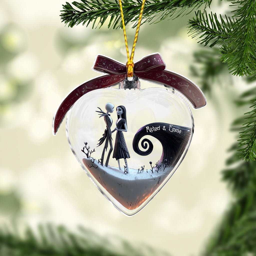 Personalized Nightmare Ornament Custom Name Heart Design Ornament GradoCreations