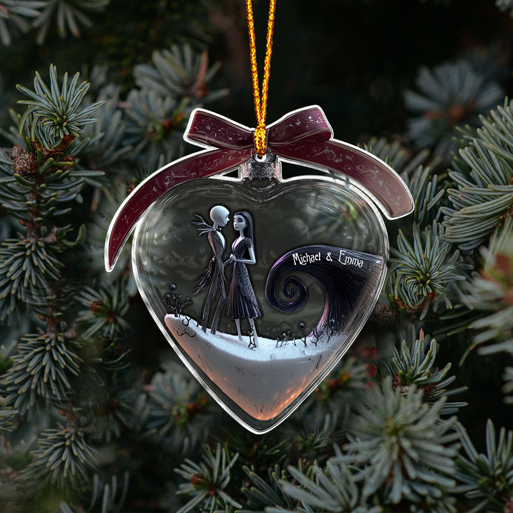 Personalized Nightmare Ornament Custom Name Heart Design Ornament GradoCreations