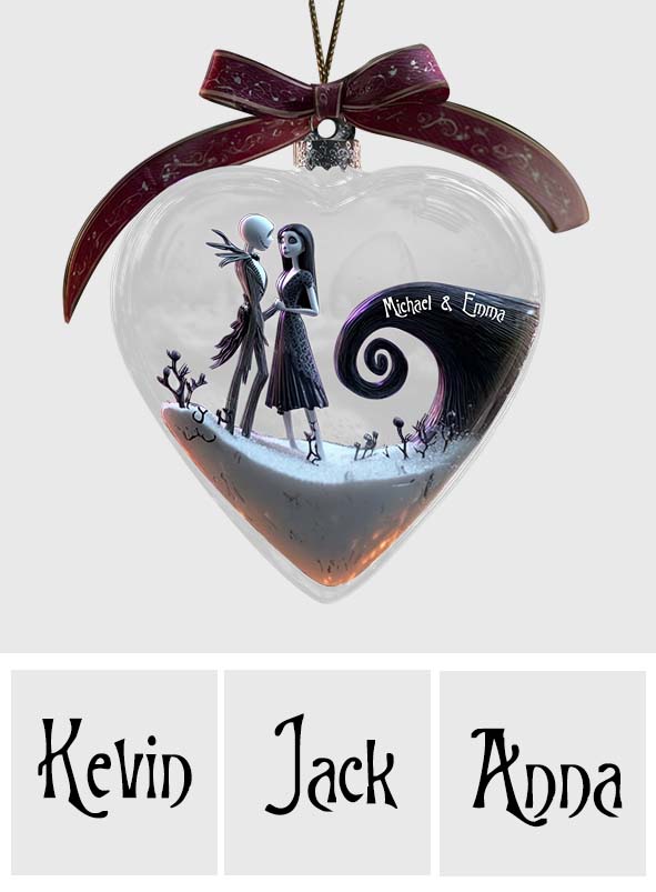 Personalized Nightmare Ornament Custom Name Heart Design Ornament GradoCreations