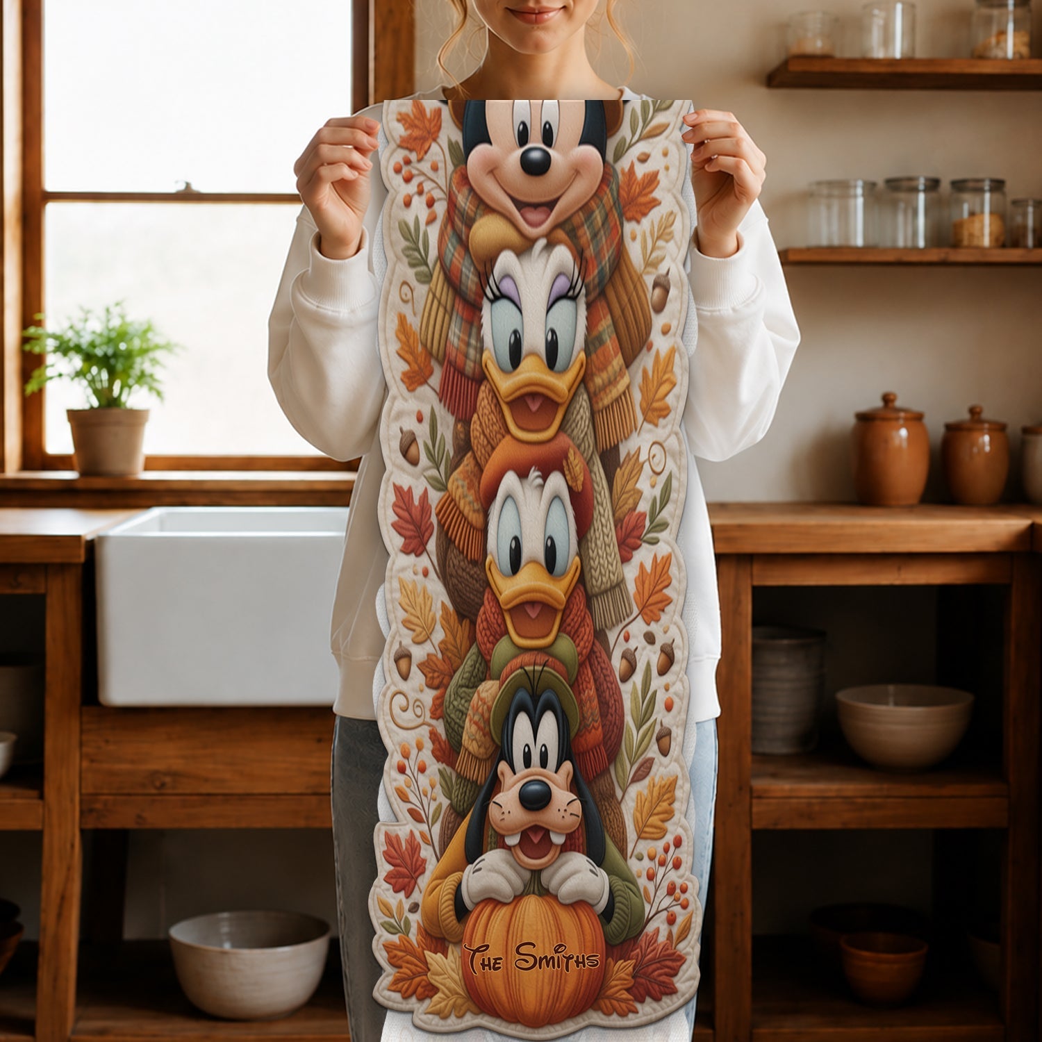 Personalized Disney Character Custom Shape Table Runner for Family Custom Shape Table Runner GradoCreations