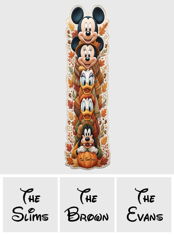 Personalized Disney Character Custom Shape Table Runner for Family Custom Shape Table Runner GradoCreations