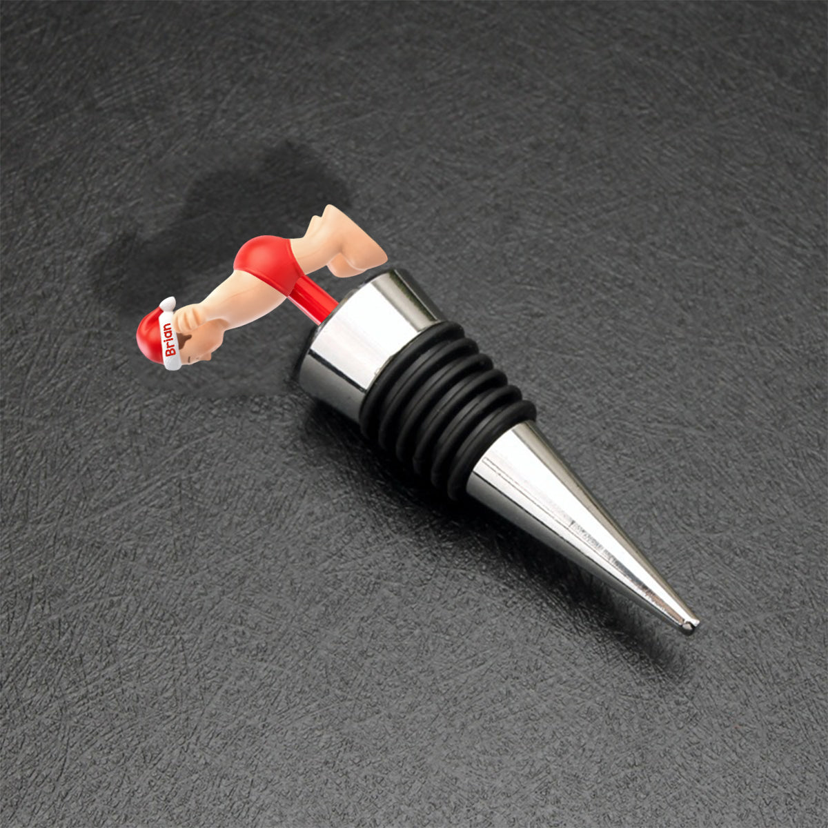 Personalized Funny Christmas Bottle Stopper Custom Gift for Him Bottle Stopper GradoCreations