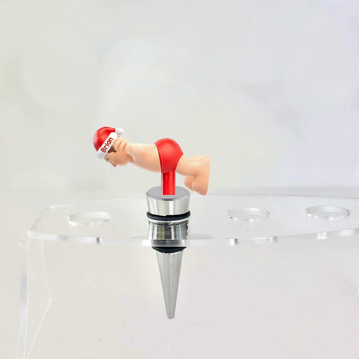 Personalized Funny Christmas Bottle Stopper Custom Gift for Him Bottle Stopper GradoCreations