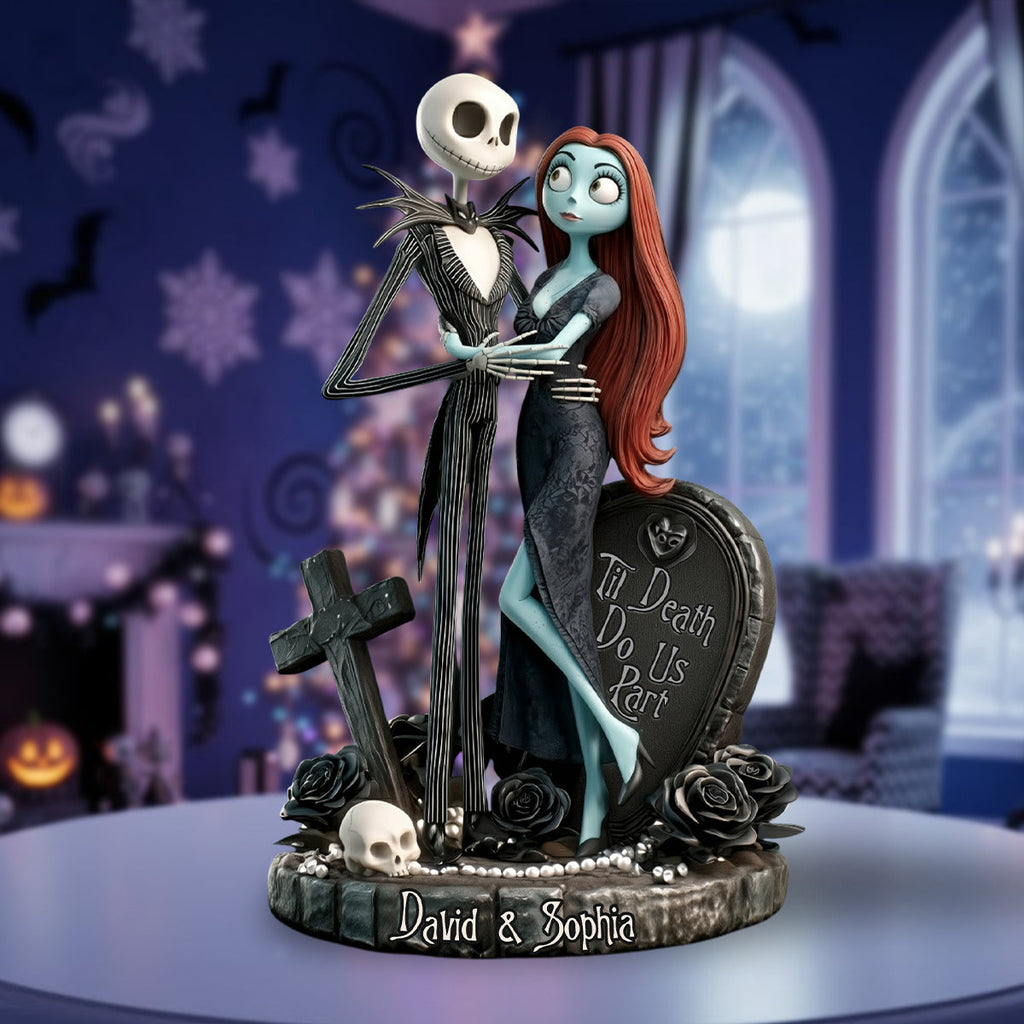 Personalized Nightmare Before Christmas Acrylic Plaque Gift for Couples Custom Shaped Acrylic Plaque GradoCreations