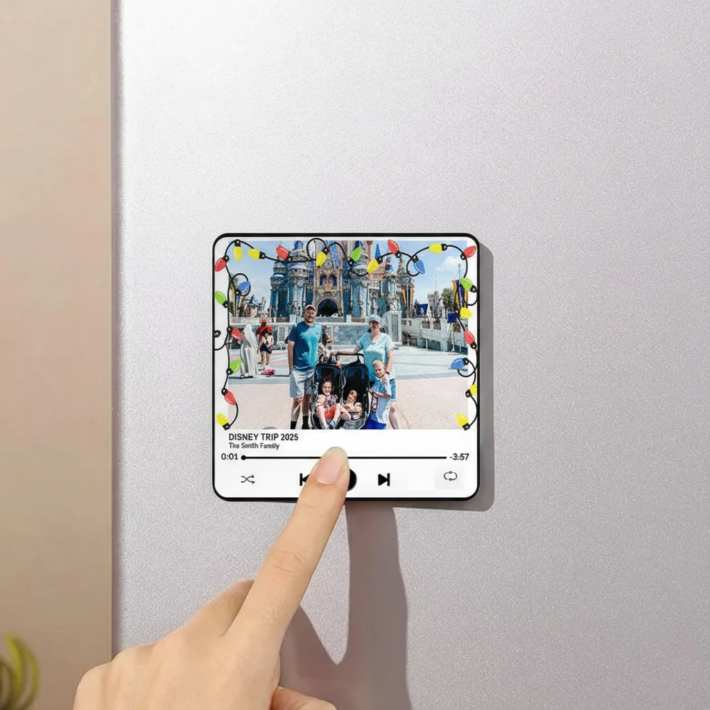 Personalized Music Player Ornament Custom Photo Gift for Christmas Music Player Ornament GradoCreations