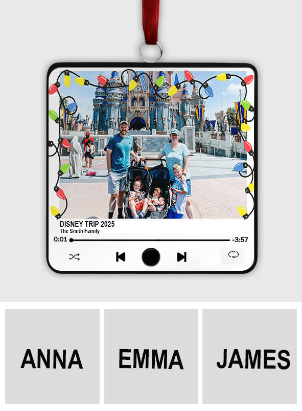 Personalized Music Player Ornament Custom Photo Gift for Christmas Music Player Ornament GradoCreations