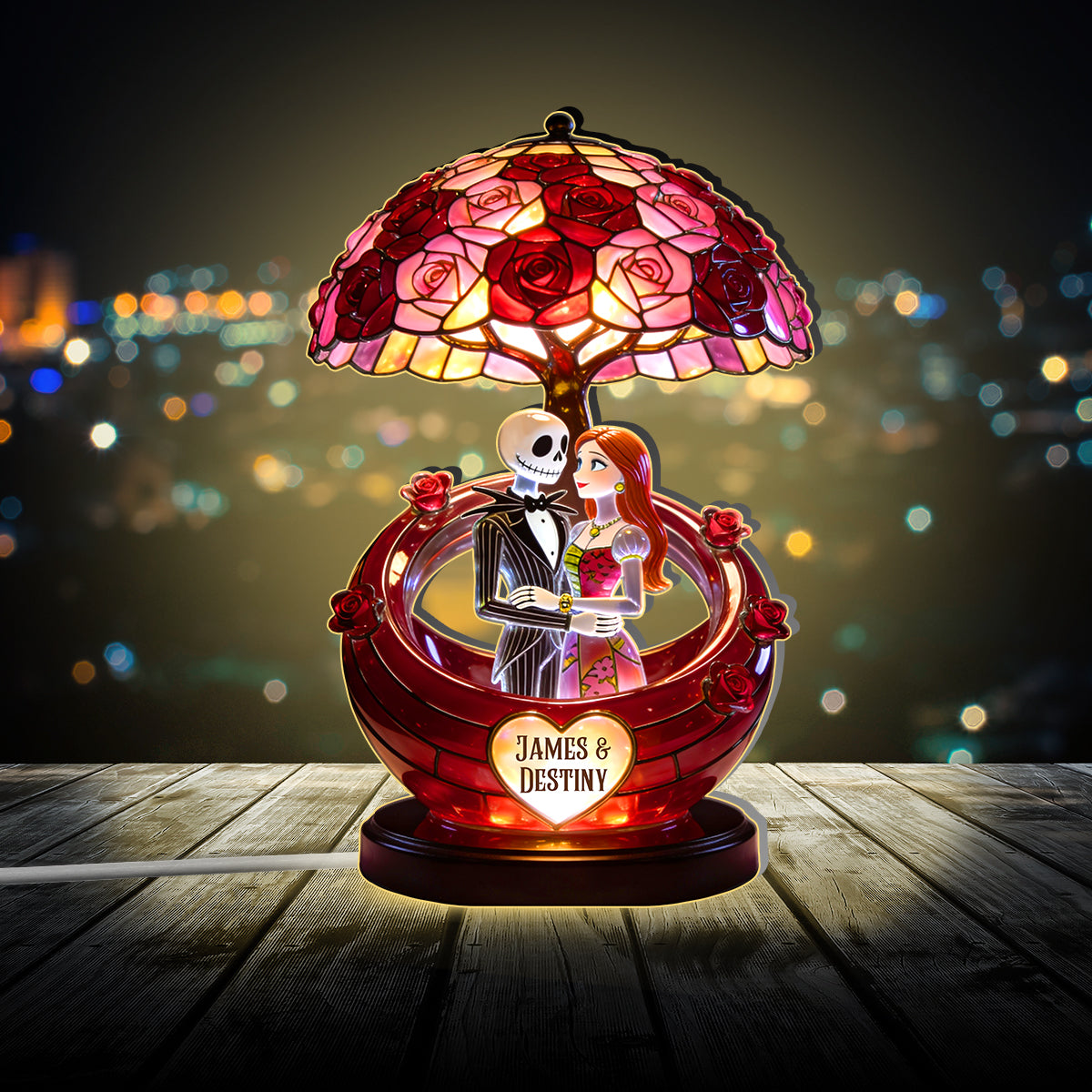 Personalized Acrylic LED Night Light Custom Shape Gift for Couples Acrylic LED Night Light GradoCreations