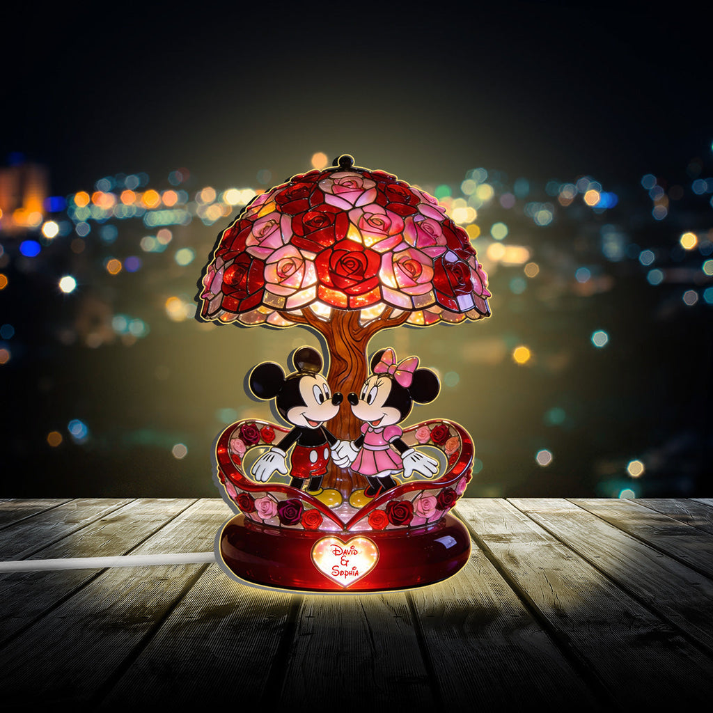 Personalized Acrylic LED Night Light Custom Name Gift for Couples Acrylic LED Night Light GradoCreations