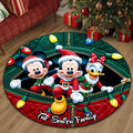 Personalized Disney Christmas Round Rug with Family Name Round Rug GradoCreations