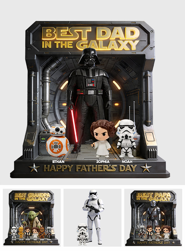 Personalized Best Dad In The Galaxy Acrylic Plaque Custom Gift Custom Shaped Acrylic Plaque GradoCreations