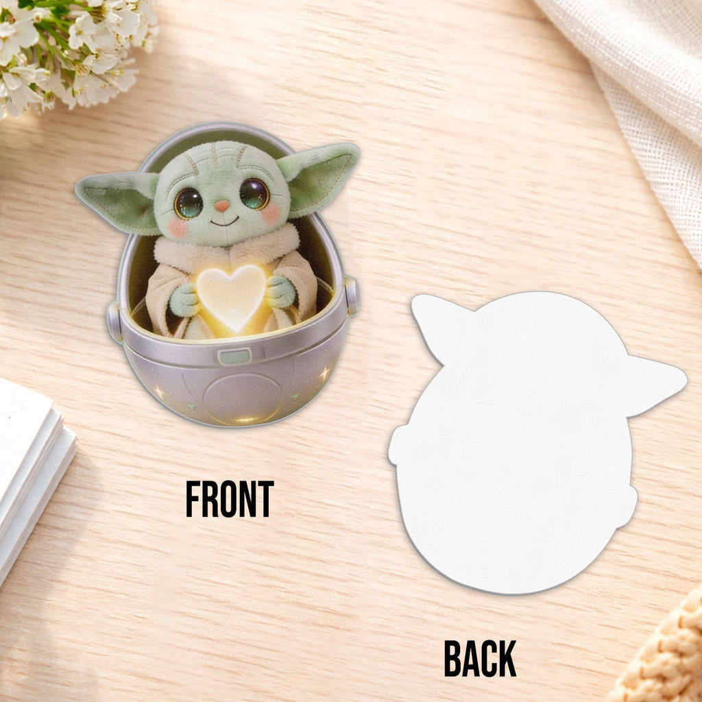 Personalized Baby Yoda Leather Patch Backpack for Kids Changeable Leather Patch Backpack GradoCreations
