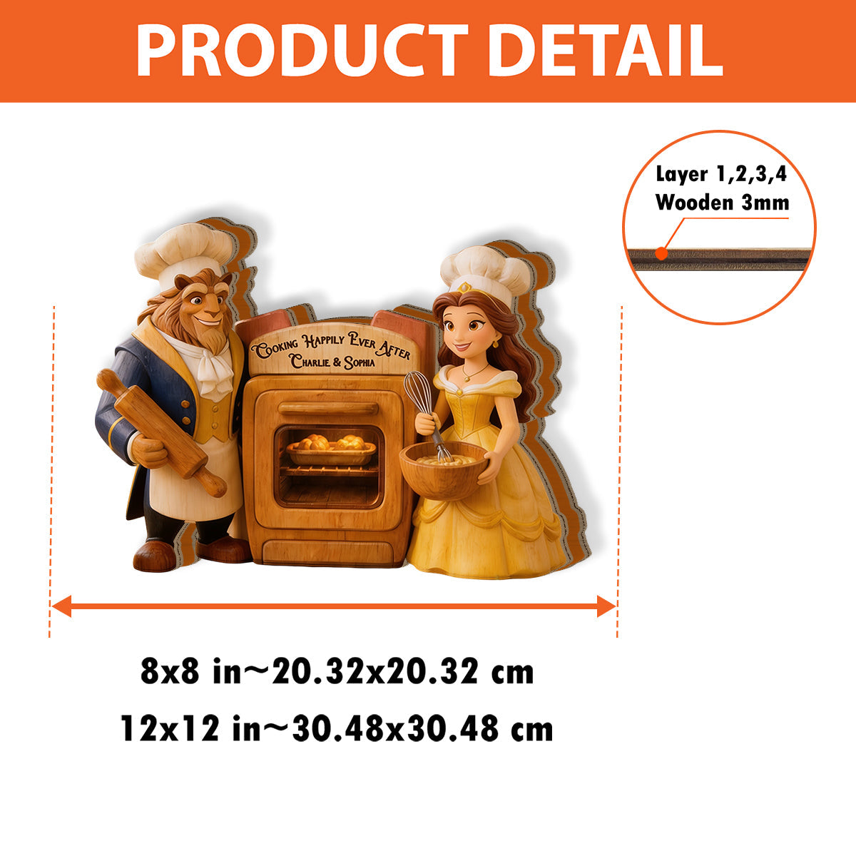 Personalized Beauty and the Beast Wooden Desk Organizer Gift for Couples Wooden Pen Holder GradoCreations