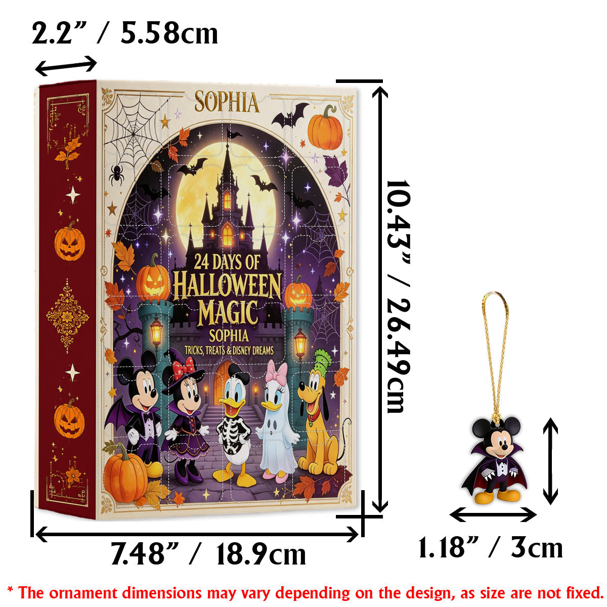 Personalized Halloween Advent Calendar with Ornaments for Kids Advent Calendar With Ornaments GradoCreations