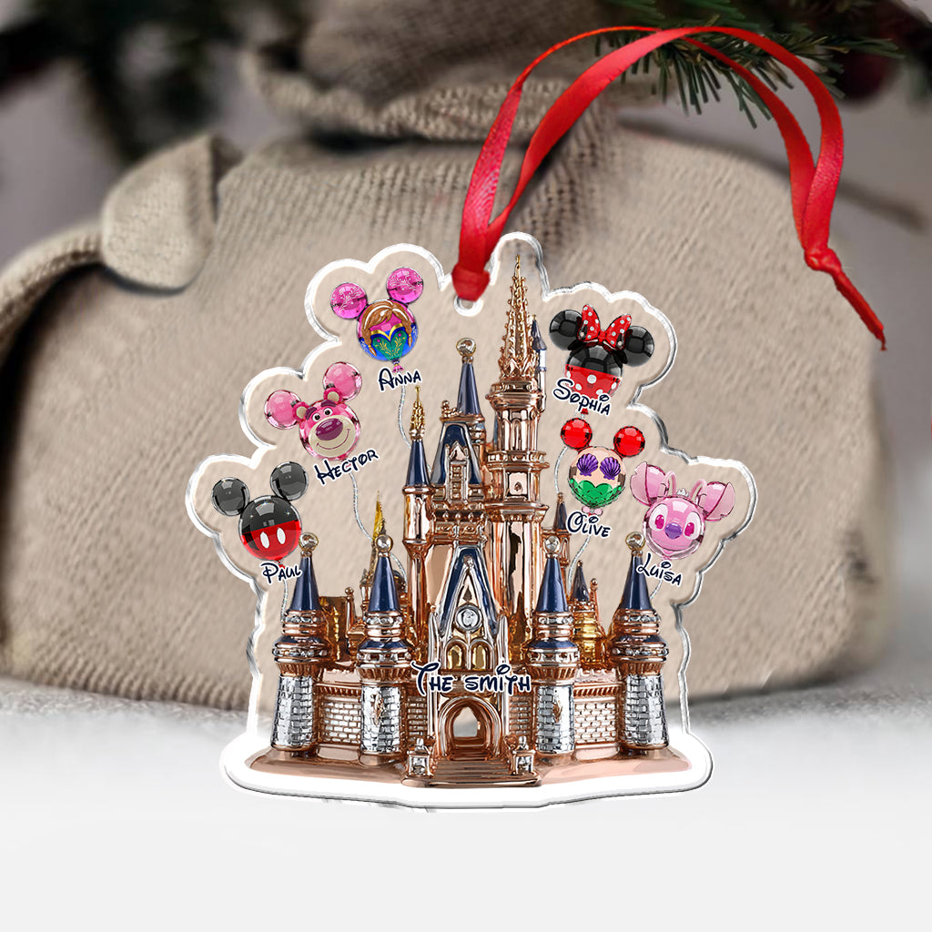 Personalized Acrylic Family Balloon Castle Ornament Gift Ornament GradoCreations