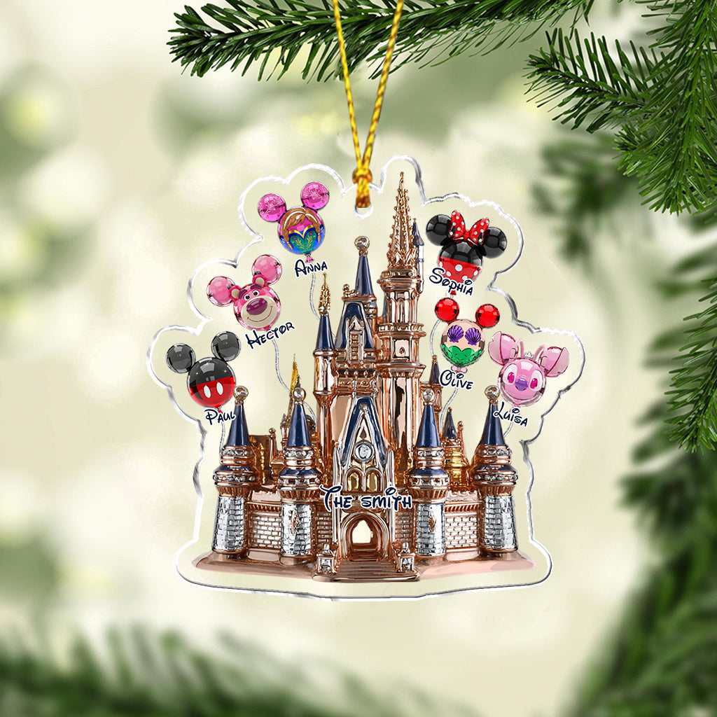 Personalized Acrylic Family Balloon Castle Ornament Gift Ornament GradoCreations