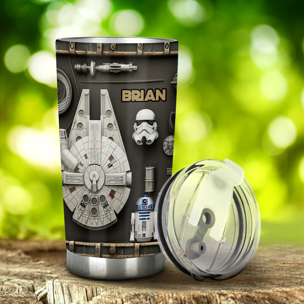 Personalized The Force Tumbler with Name Custom Drinkware Tumbler GradoCreations